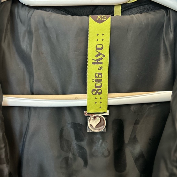 Soia & Kyo dark grey wool coat xs - Picture 5 of 8